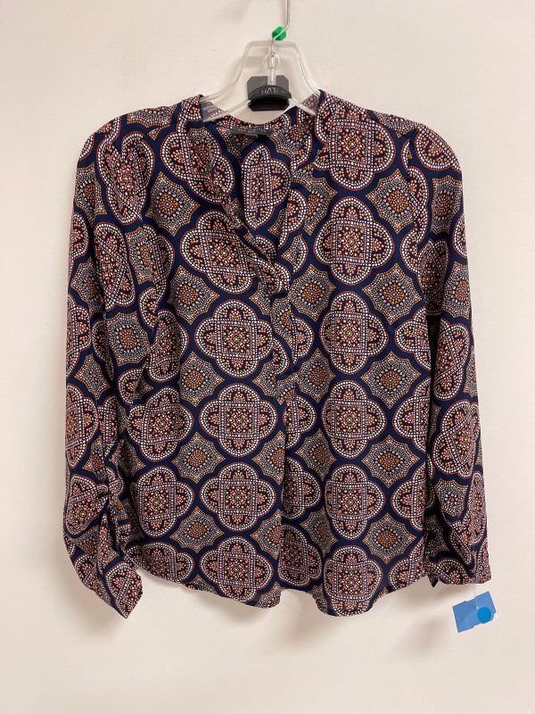 Top Long Sleeve By Limited In Blue & Orange, Size: Mp Online