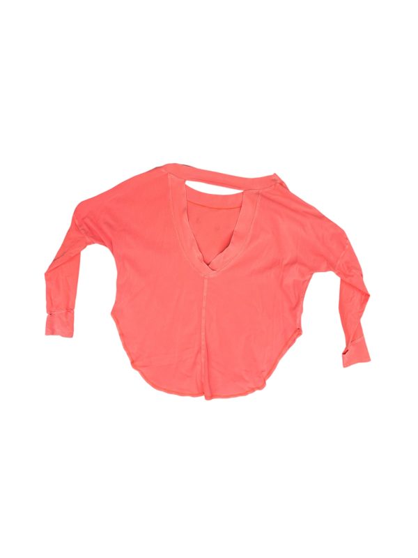 Athletic Sweatshirt Crewneck By Free People In Coral, Size: Xl Hot on Sale