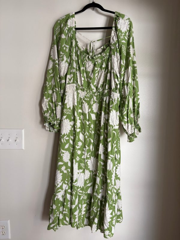 Dress Casual Maxi By Ava & Viv In Green, Size: 3x on Sale