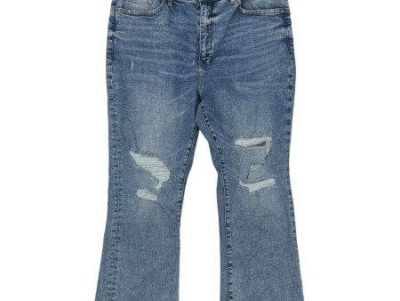 Jeans Flared By Ana In Blue Denim, Size:16 Discount