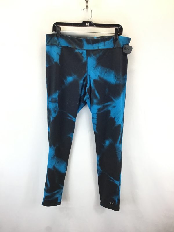 Athletic Leggings By Champion In Black & Blue, Size: Xxl Discount