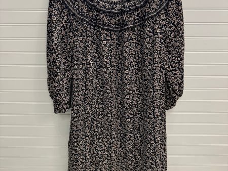 Black & Cream Dress Casual Short Max Studio, Size M Online Hot Sale