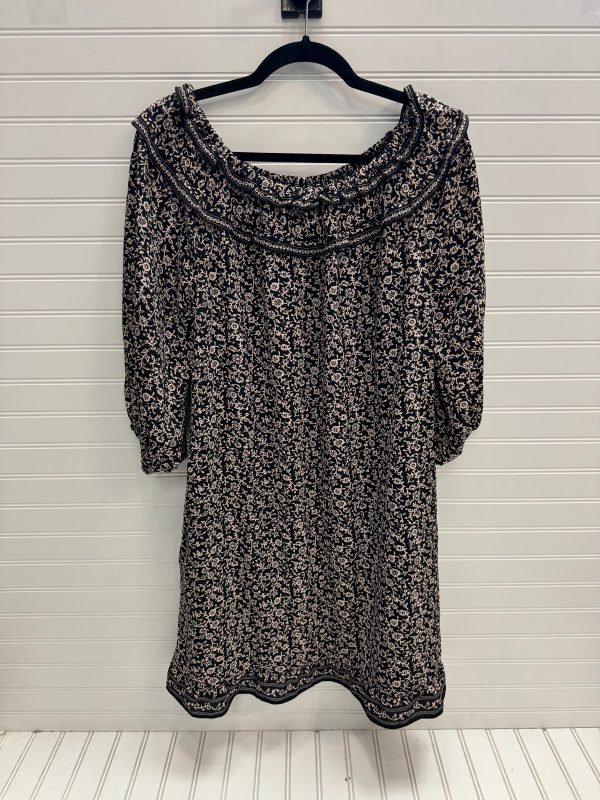 Black & Cream Dress Casual Short Max Studio, Size M Online Hot Sale