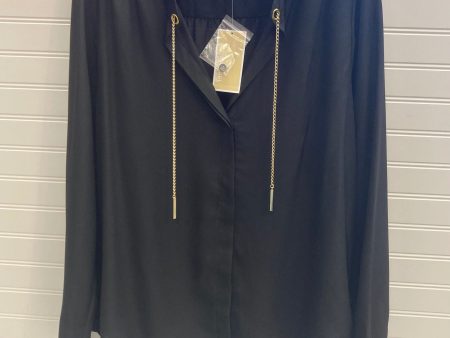 Black Blouse Long Sleeve Michael By Michael Kors, Size Xl Online now