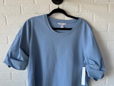 Athletic Top Short Sleeve By Athleta In Blue, Size: M Fashion