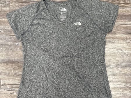 Athletic Top Short Sleeve By The North Face In Grey, Size: L For Cheap