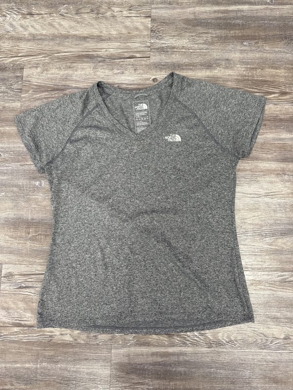 Athletic Top Short Sleeve By The North Face In Grey, Size: L For Cheap