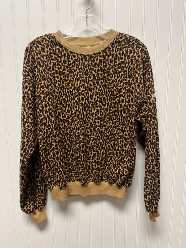 Athletic Sweatshirt Crewneck By Fabletics In Animal Print, Size: Xs Online