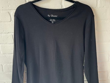 Top 3 4 Sleeve Basic By Chicos In Black, Size: Xl For Sale