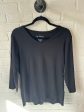 Top 3 4 Sleeve Basic By Chicos In Black, Size: Xl For Sale