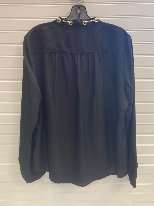 Black Blouse Long Sleeve Michael By Michael Kors, Size Xl Online now