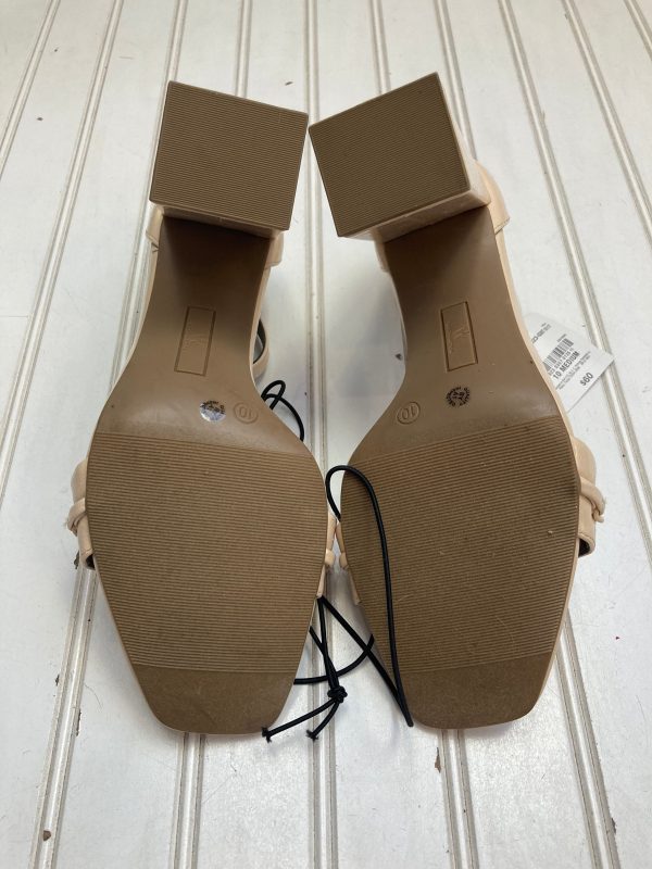 Beige Sandals Heels Block Worthington, Size 10 Online Hot Sale