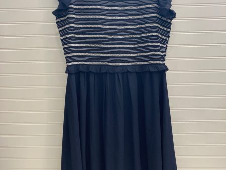 Blue & White Dress Party Short Ann Taylor, Size 12petite Online Hot Sale