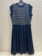 Blue & White Dress Party Short Ann Taylor, Size 12petite Online Hot Sale