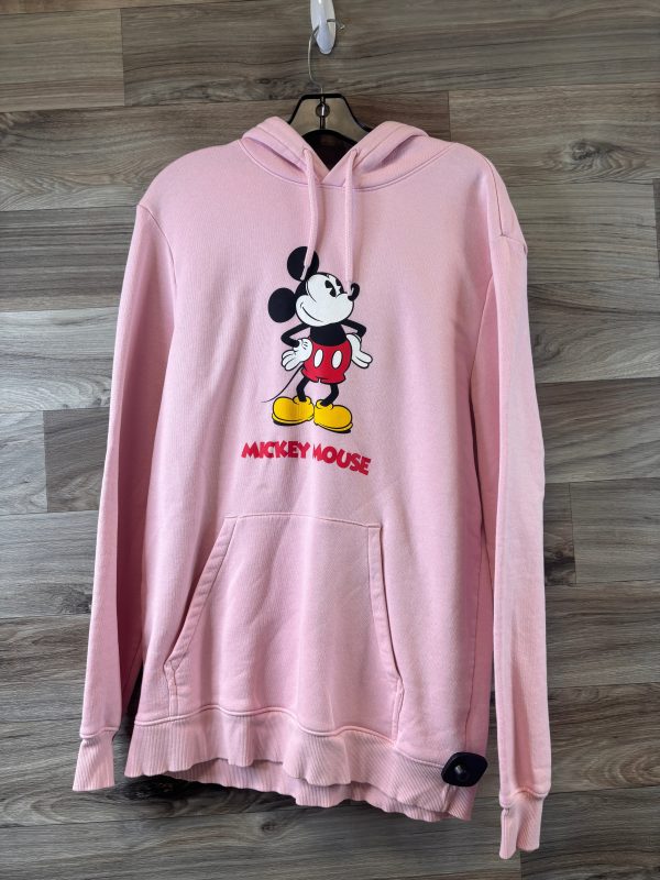 Sweatshirt Hoodie By H&m In Black & Pink, Size: M Online now