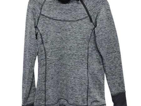 Athletic Top Long Sleeve Collar By Eddie Bauer In Grey, Size: M Discount