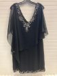 Black & Silver Dress Party Midi JKara, Size 18 Discount