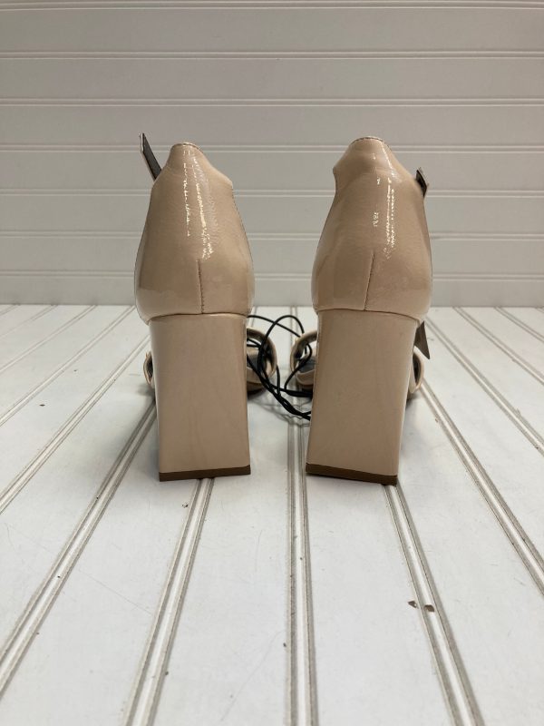 Beige Sandals Heels Block Worthington, Size 10 Online Hot Sale