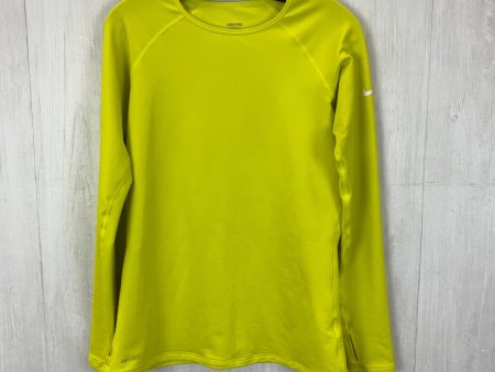 Athletic Top Long Sleeve Collar By Nike Apparel In Yellow, Size: L Hot on Sale