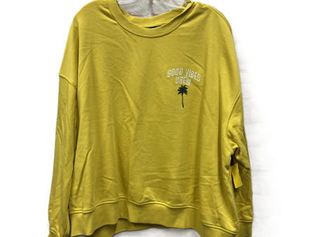 Sweatshirt Crewneck By Old Navy In Yellow, Size: 3x on Sale