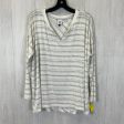 Top Long Sleeve Basic By Cabi In Grey & White, Size: L Hot on Sale