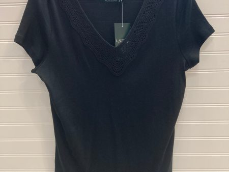 Black Top Short Sleeve Lauren By Ralph Lauren, Size Xl Online