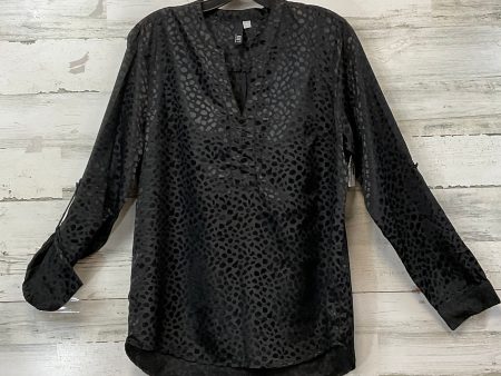 Blouse Long Sleeve By Kut In Black, Size: L Sale