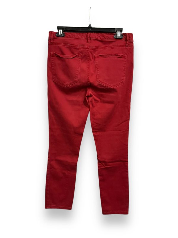 Jeans Skinny By Loft In Red, Size: 6 Fashion