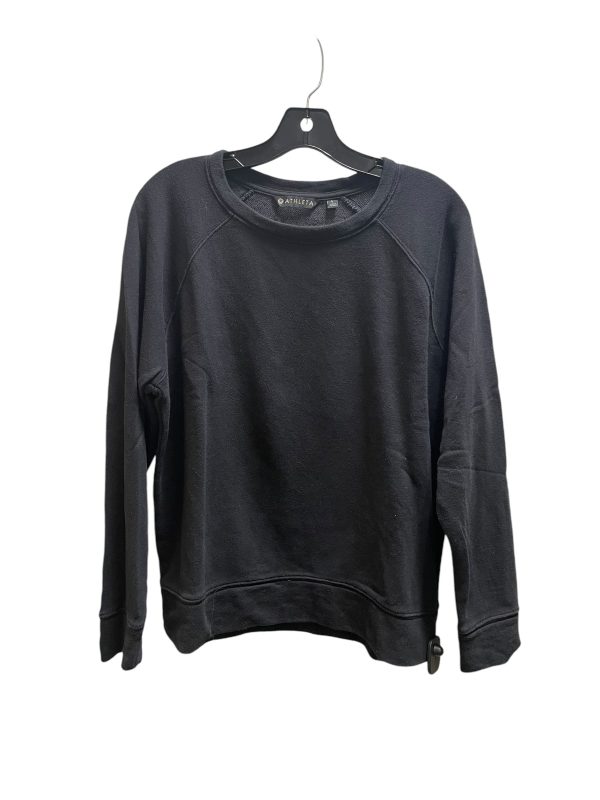 Athletic Sweatshirt Crewneck By Athleta In Black, Size: L Online Hot Sale