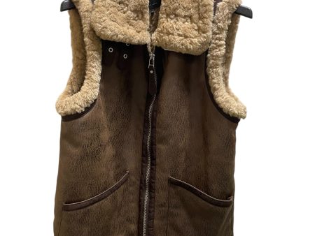 Vest Faux Fur & Sherpa By 7 For All Mankind In Brown, Size: S Cheap