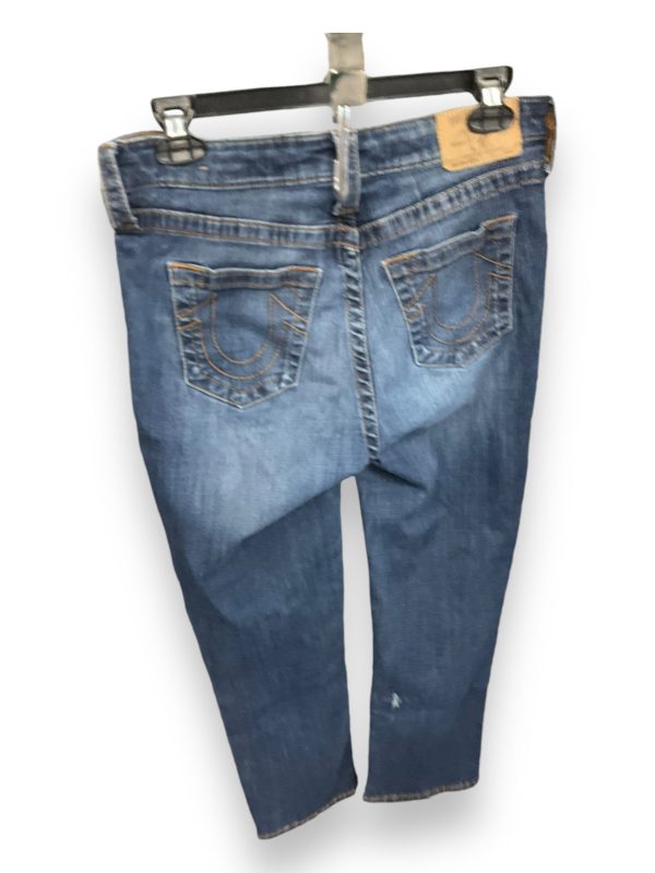 Jeans Cropped By True Religion In Blue Denim, Size: 10 Online