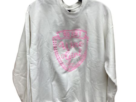 Sweatshirt Crewneck By Clothes Mentor In Pink & White, Size: L For Discount