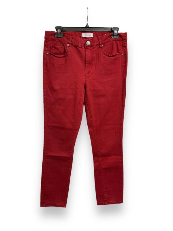 Jeans Skinny By Loft In Red, Size: 6 Fashion