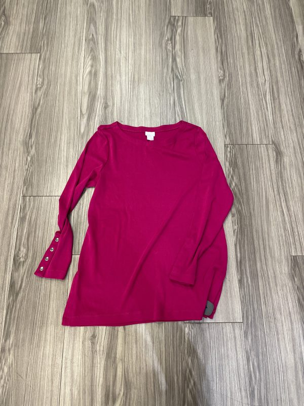 Pink Top Long Sleeve Chicos, Size M Online Sale