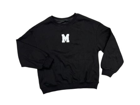 Sweatshirt Crewneck By Commense In Black & White, Size: M Supply