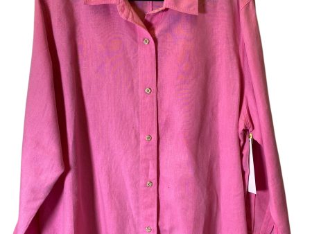 Blouse Long Sleeve By Harve Bernard In Pink, Size: 2x For Discount