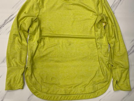 Athletic Top Long Sleeve Collar By Athleta In Yellow, Size: L Hot on Sale