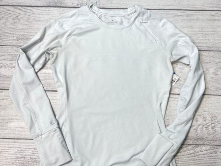 Athletic Top Long Sleeve Crewneck By Athleta In Grey, Size: S Cheap