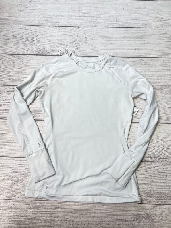 Athletic Top Long Sleeve Crewneck By Athleta In Grey, Size: S Cheap