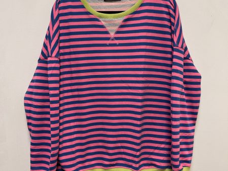 Sweatshirt Collar By Clothes Mentor In Striped Pattern, Size: L Cheap