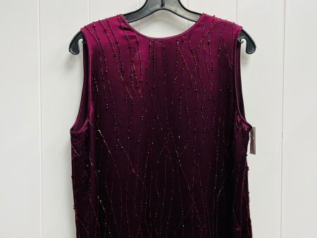 Blouse Sleeveless By Dana Buchman In Purple, Size: 8 Online