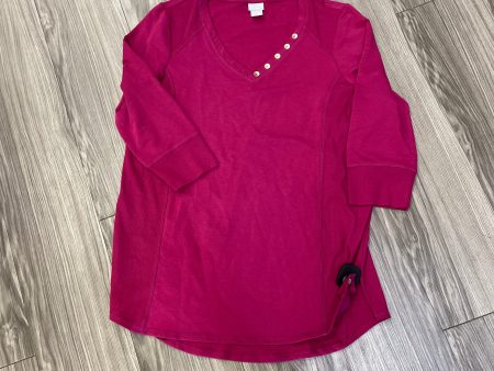 Pink Top 3 4 Sleeve Chicos, Size M Hot on Sale