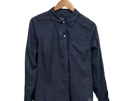 Blouse Long Sleeve By Tommy Hilfiger In Navy, Size: M on Sale