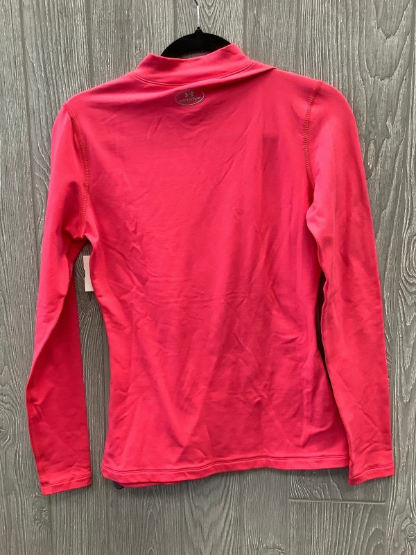 Athletic Top Long Sleeve Collar By Under Armour In Pink, Size: M For Sale