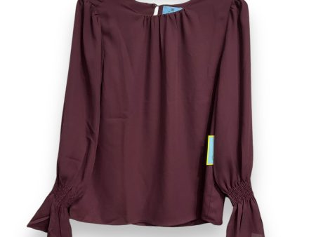 Blouse Long Sleeve By Cece In Purple, Size: S Online now