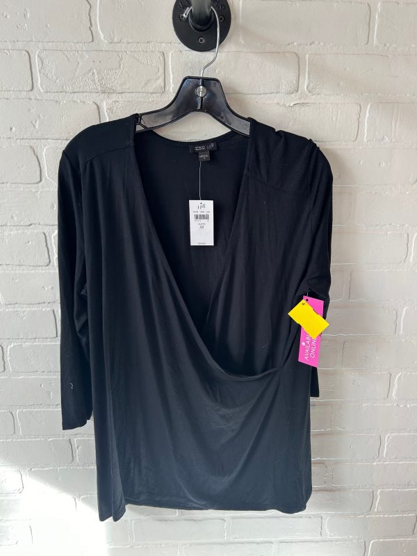 Top 3 4 Sleeve Basic By J. Jill In Black, Size: M Supply