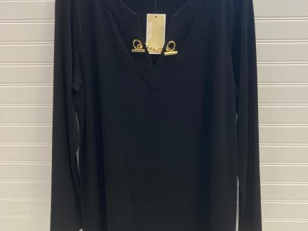 Black Tunic Long Sleeve Michael By Michael Kors, Size 1x For Sale