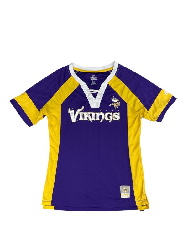 Athletic Top Short Sleeve By Majestic Filatures In Purple & Yellow, Size: M Online