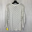 Top Long Sleeve Basic By Cabi In Grey & White, Size: L Hot on Sale