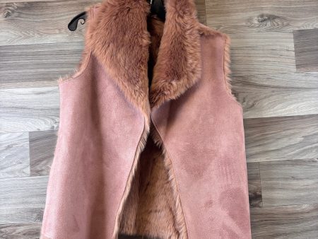 Vest Faux Fur & Sherpa By Loft In Mauve, Size: S Sale